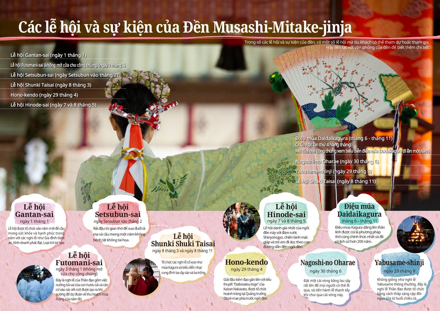 Các lễ hội và sự kiện của Đền Musashi-Mitake-jinja